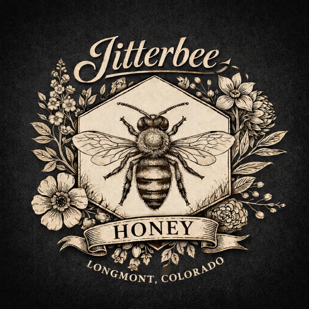 Jitterbee Honey bee emblem